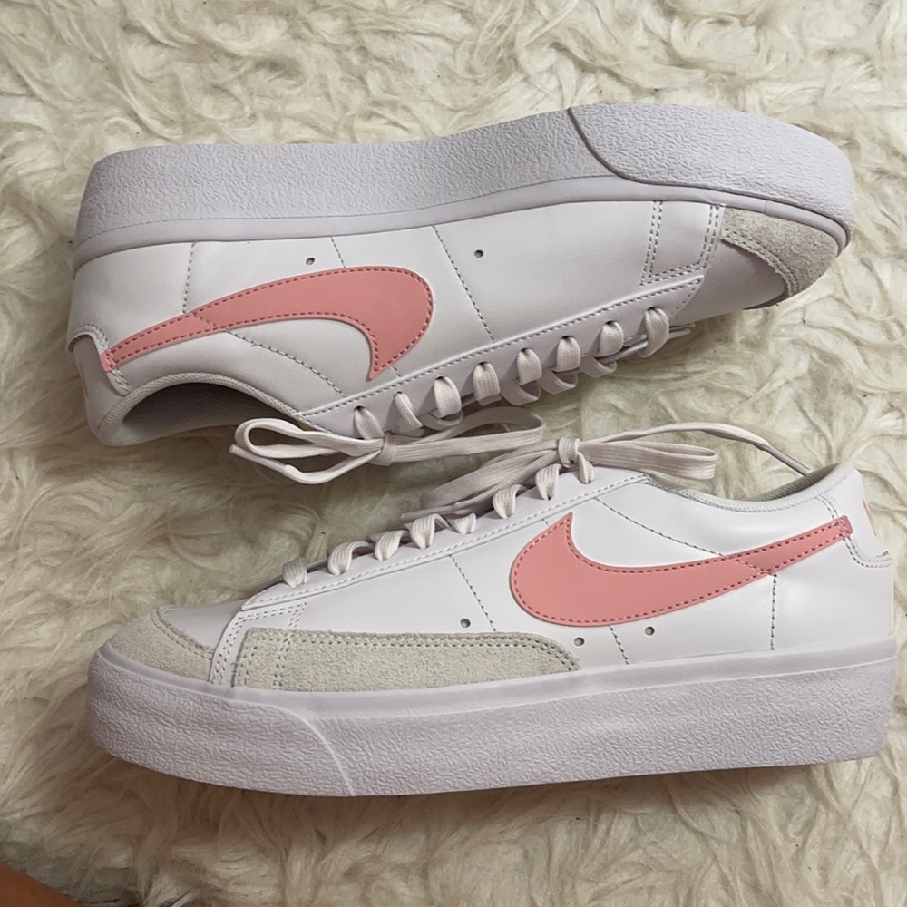 BRAND NEW PINK PLATFORM NIKE BLAZERS